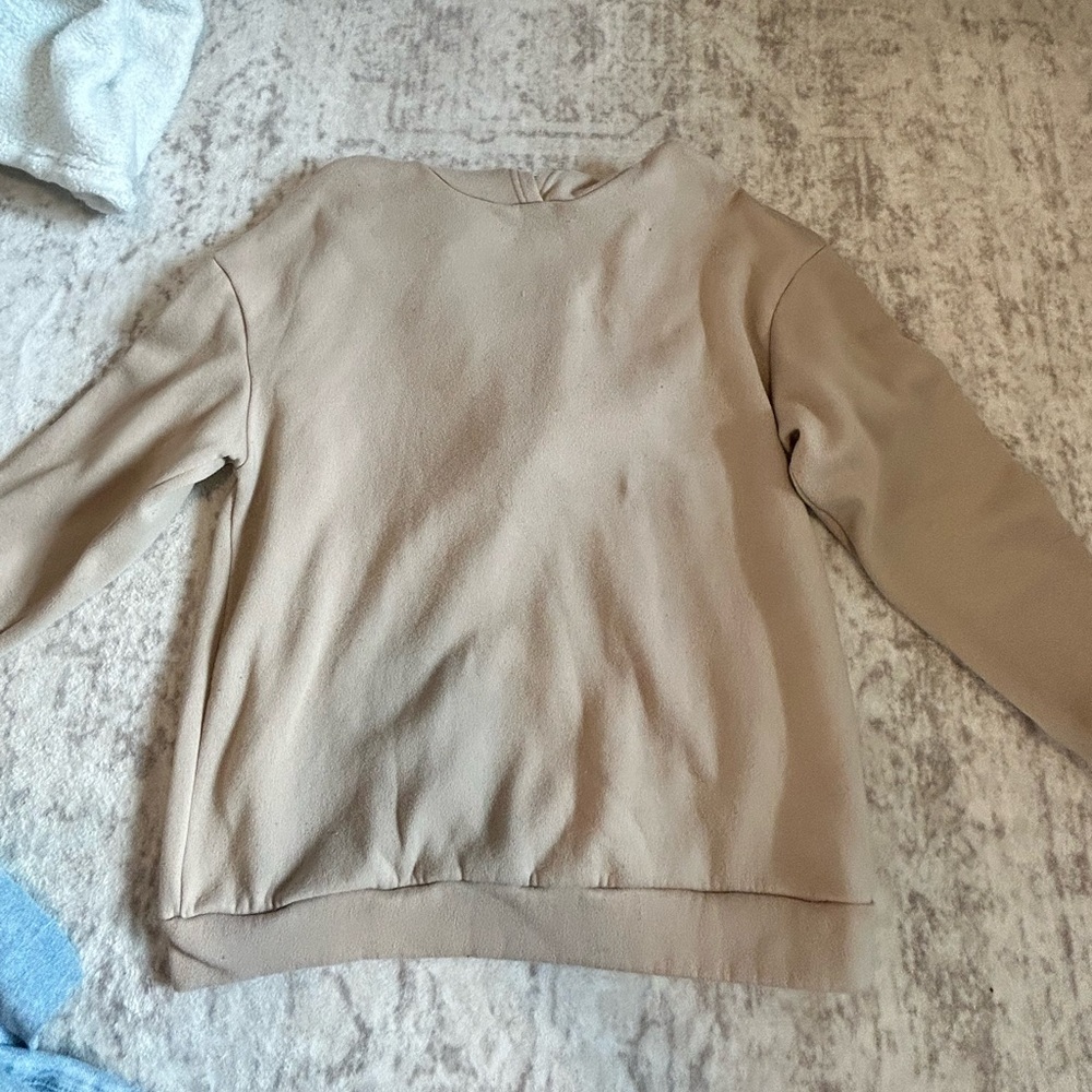 SHEIN Classic Beige Crew Neck Sweater